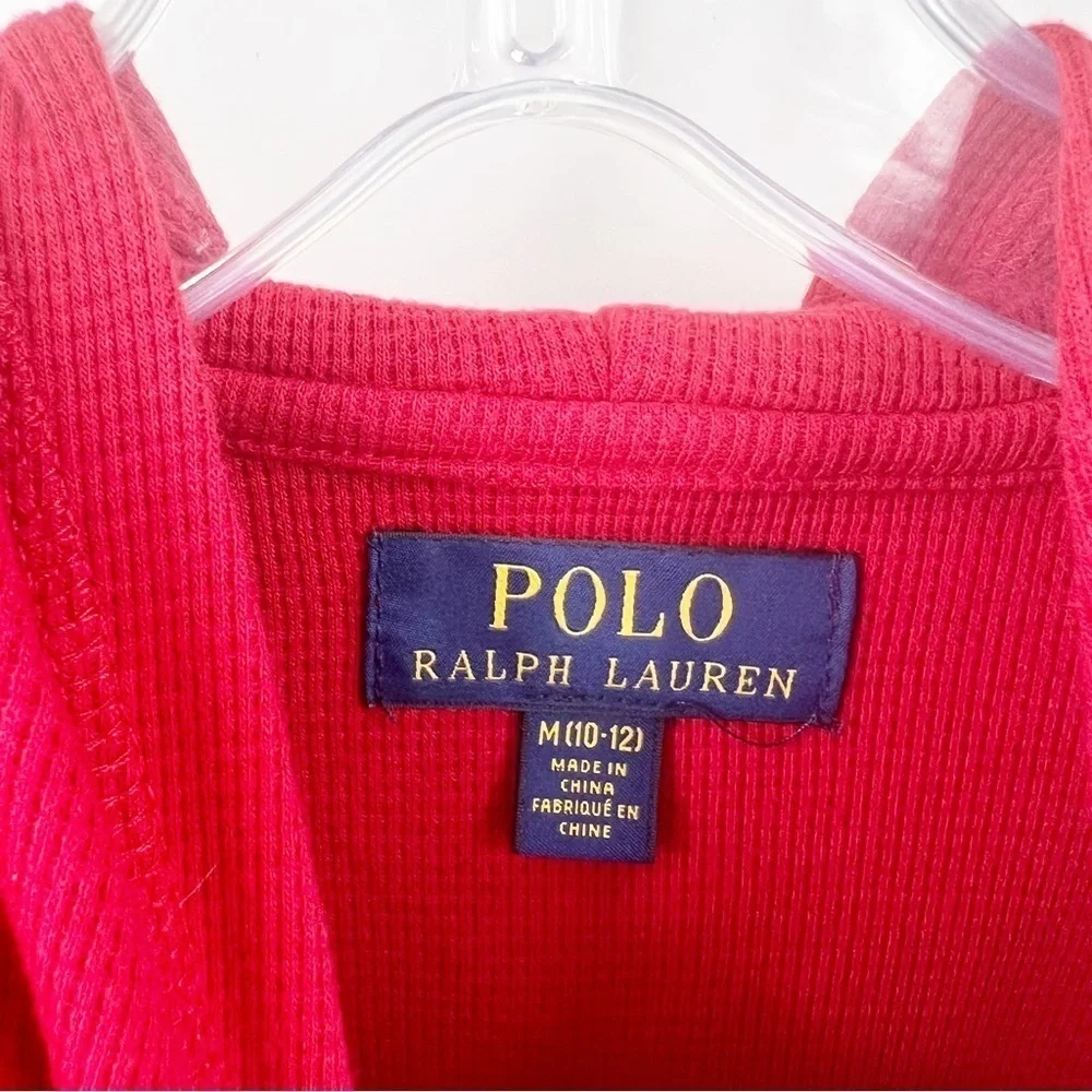 ✅ NWT RALPH LAUREN KIDS RED PULLOVER HOODIE SIZE‎ MEDIUM 10-12